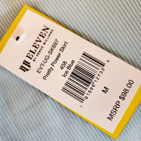 Eleven By Venus Williams Pretty Power Skirt/skort Ice Blue Medium $98 - Picture 3 of 8